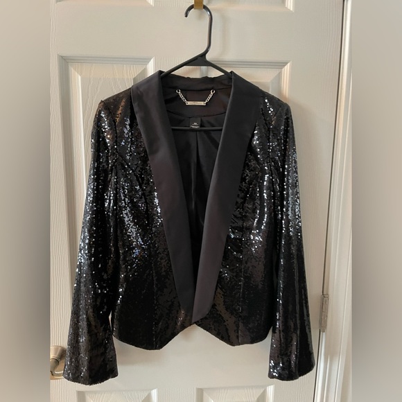 White House Black Market Jackets & Blazers - Black sequin tuxedo jacket
